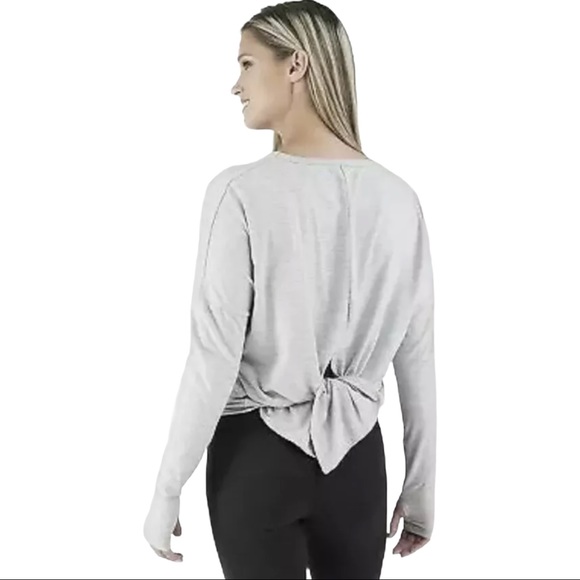 Wander By Hottotties Midweight Tie Back Tunic Heather Grey Size M - Picture 3 of 4